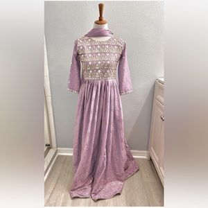 Handmade Indian Anarkali Dress purple